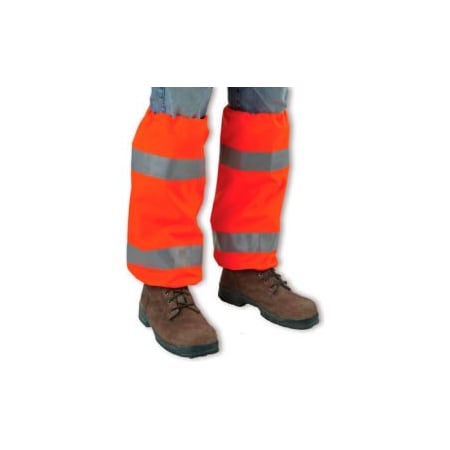 Ergodyne GloWear 8008 Hi-Vis Leg Gaiters, Orange, One Size, PK6 29081**